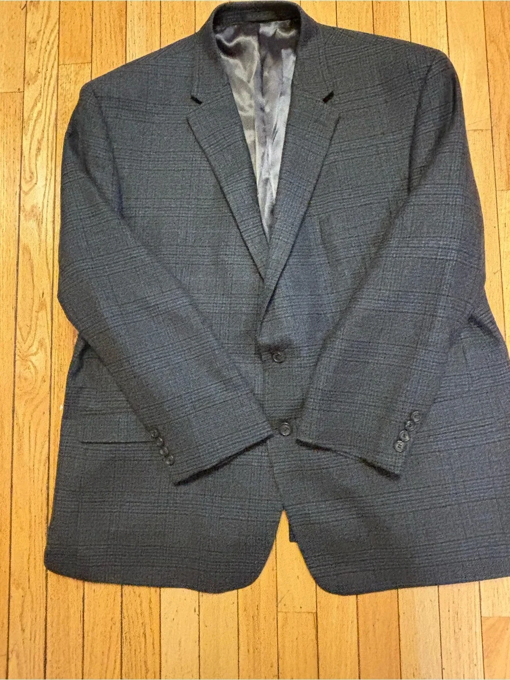 Lauren Ralph Lauren Men's Dark Gray CheckTwo-Button Wool Sport Coat 54R
